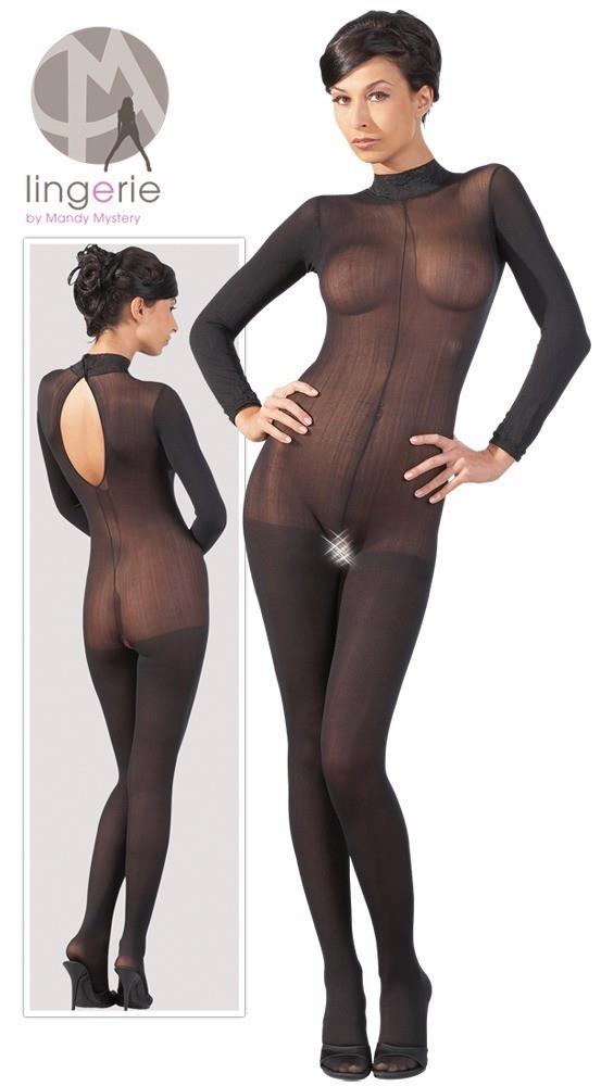 Catsuit With Lace Collar M/L
