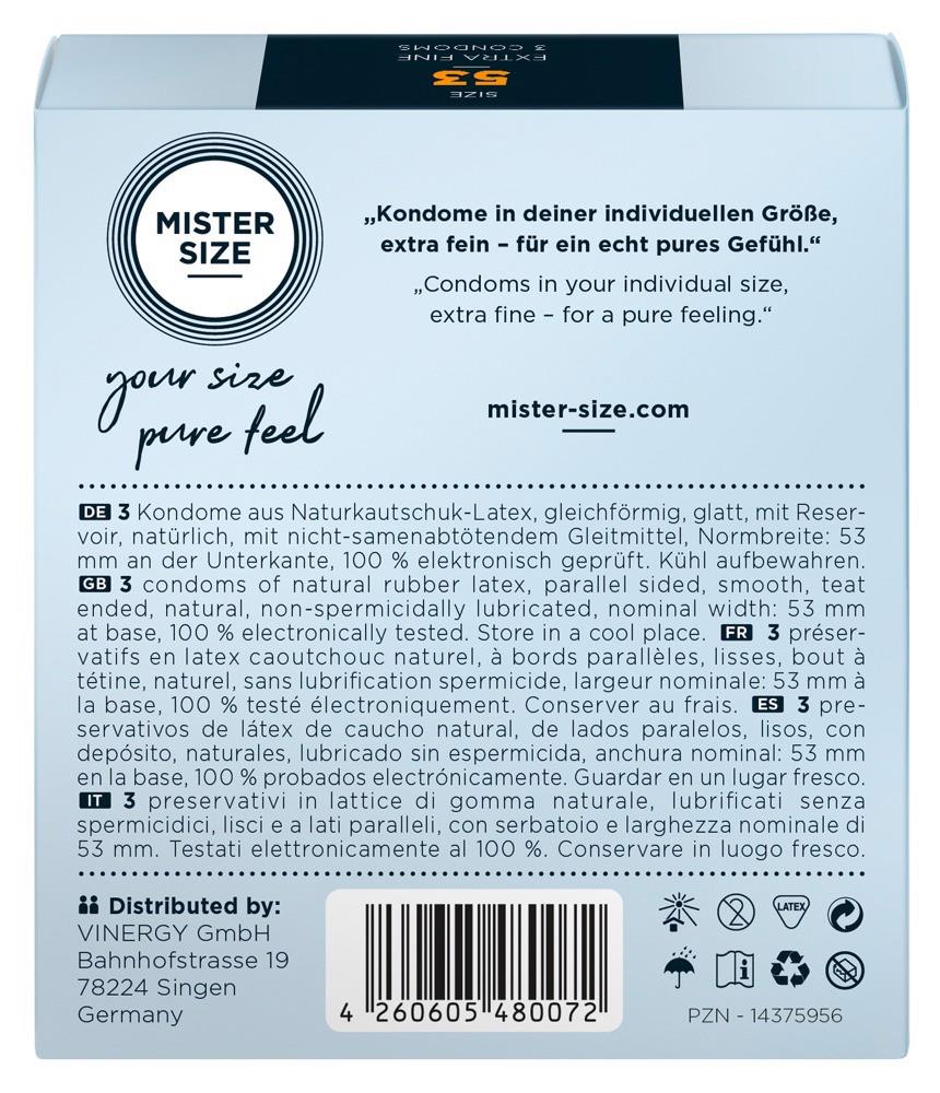 Mister Size 53Mm Pack Of 3