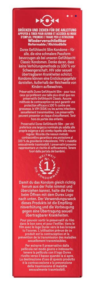 Durex Gefühlsecht Slim X 10