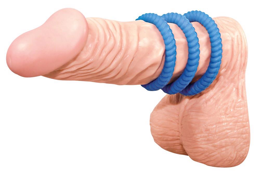 Lust 3 Cock Rings Blue