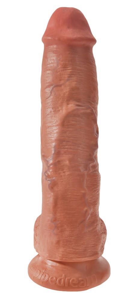 King Cock 10 Inch Balls Tan