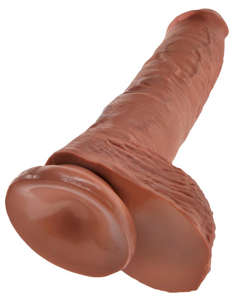 King Cock 10 Inch Balls Tan