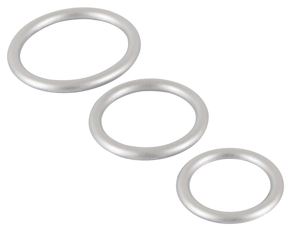 Metallic Silicone Cock Ring Se