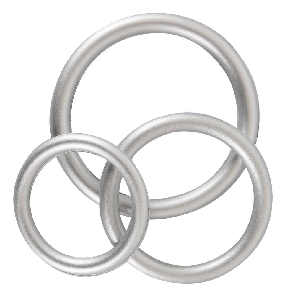 Metallic Silicone Cock Ring Se