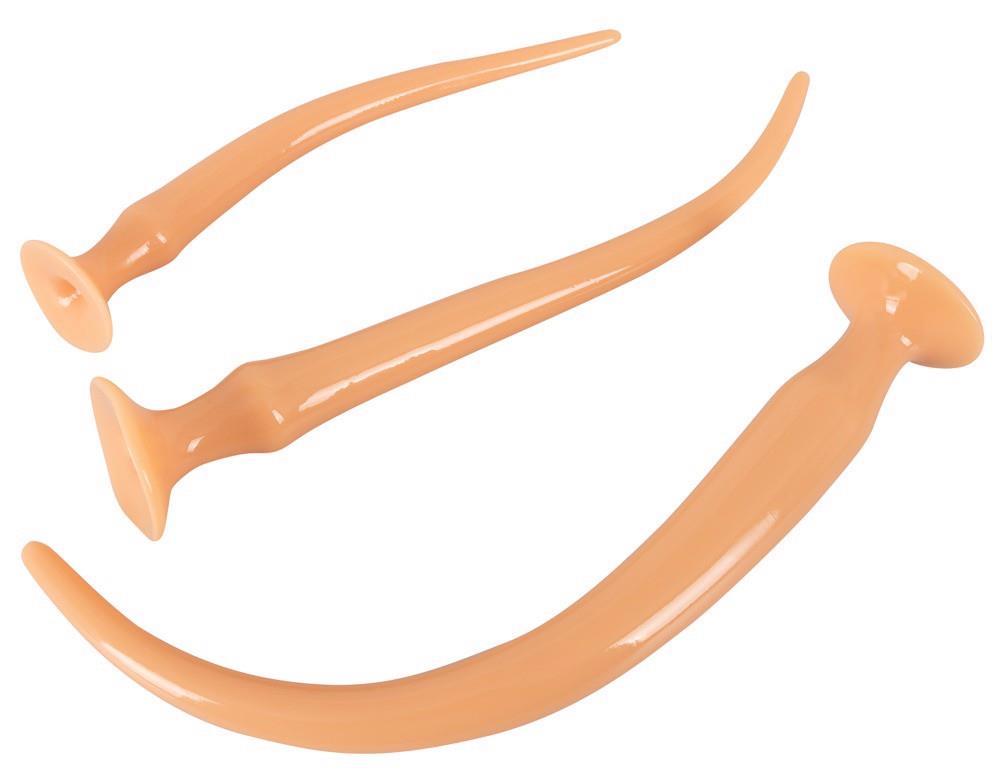 Super Long Butt Plug Set Flesh