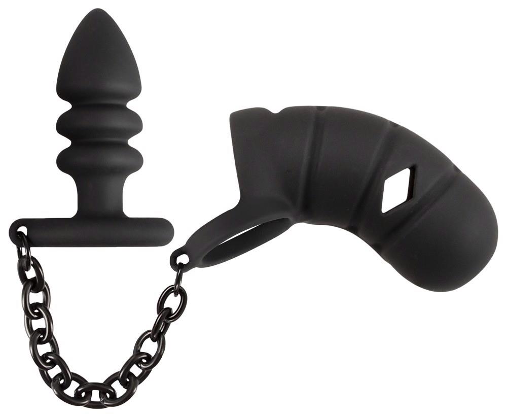 Black Velvets Cock Cage With A