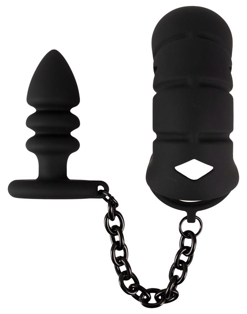 Black Velvets Cock Cage With A