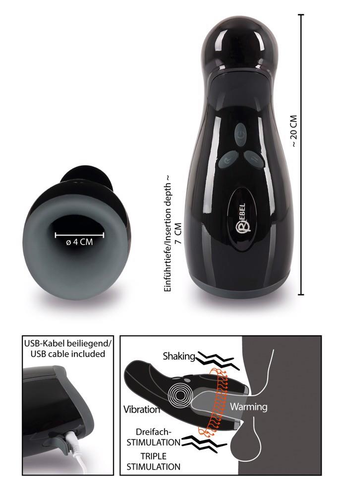 Rebel Masturbator With 3 Funct