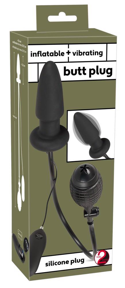 Korek pompowany z wibracją Inflatable vibrating butt plug