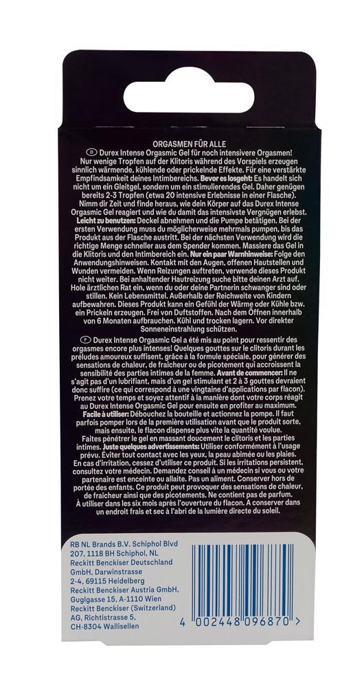 Durex Gel Intense Orgasmic10Ml
