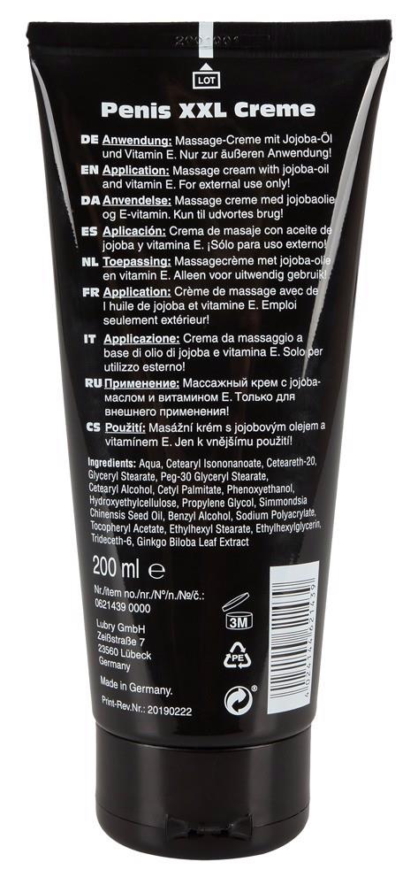Penis Xxl Creme 200 Ml