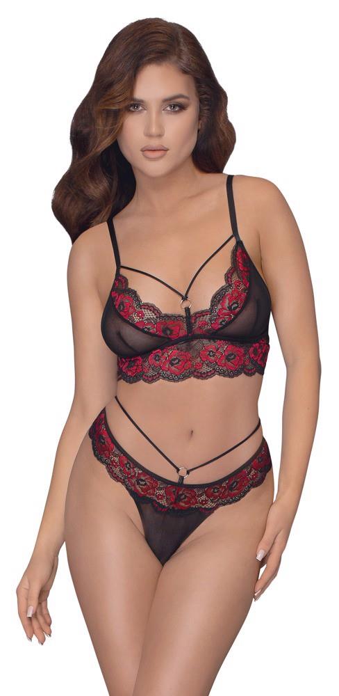 Bra Set Black/Red L