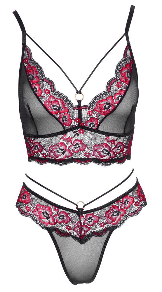 Bra Set Black/Red L