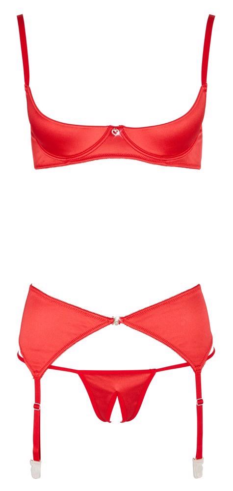 Shelf Bra Set Red 85B/L