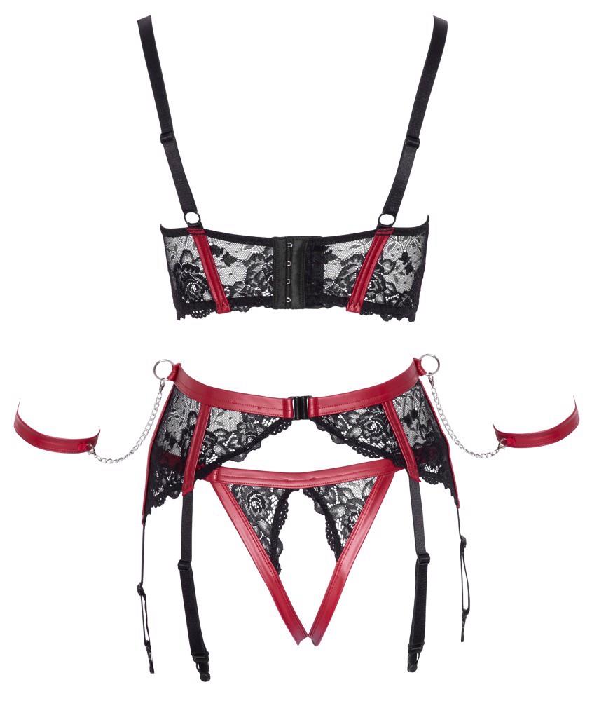 Shelf Bra Set Black/Red M