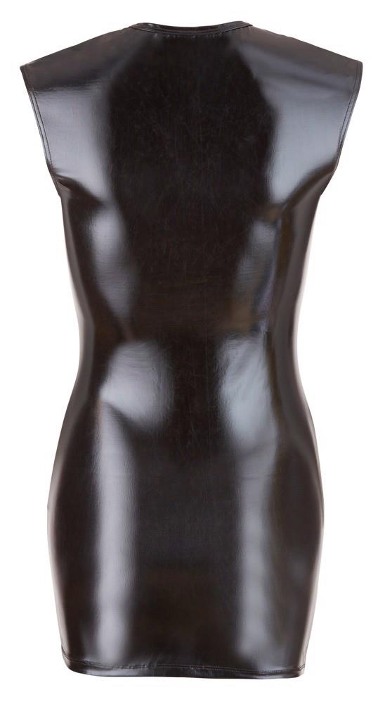 Wet Look Dress With Zip M