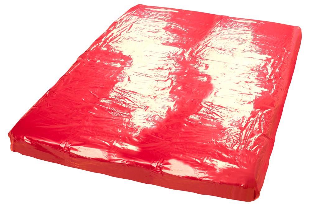 Vinyl Bed Sheet Red 200X230Cm