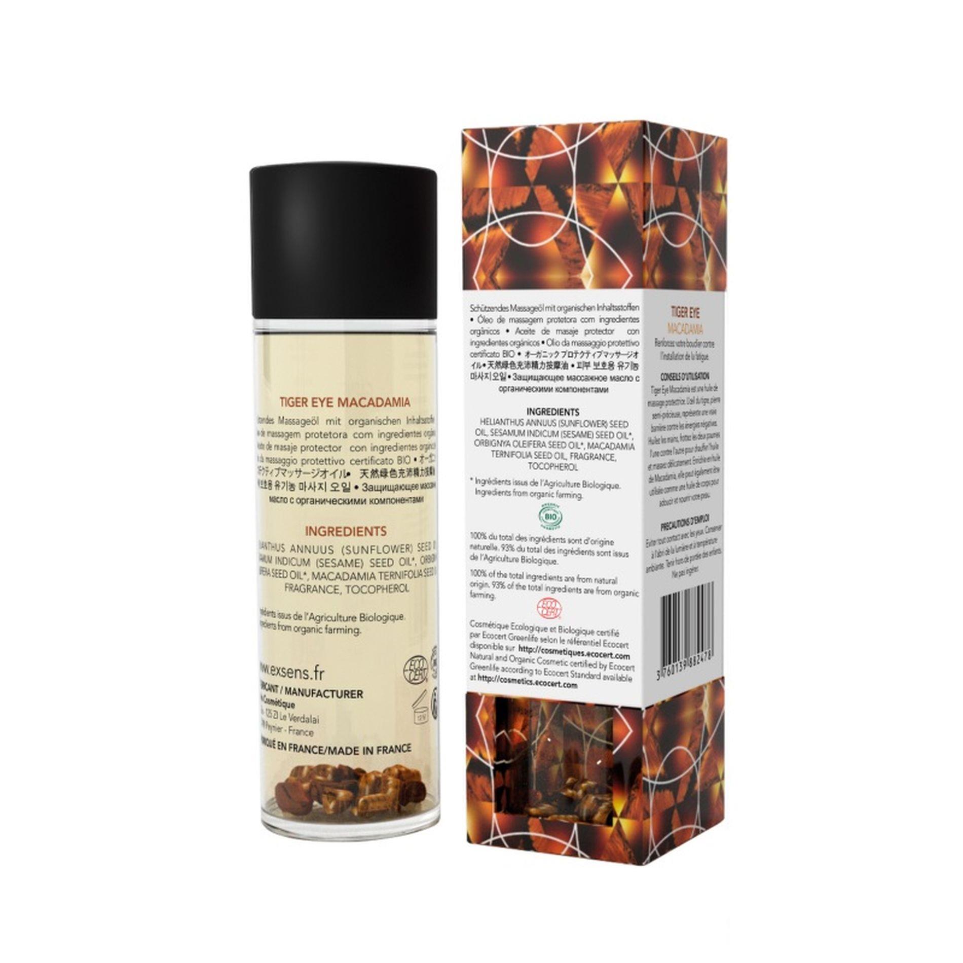 Olejek do masażu Exsens Organic Tiger Eye Makadamia 100ml