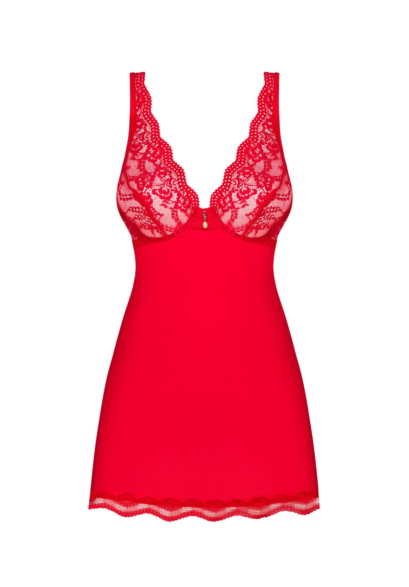 Bielizna-Luvae Babydoll I Stringi Czerwona L/Xl