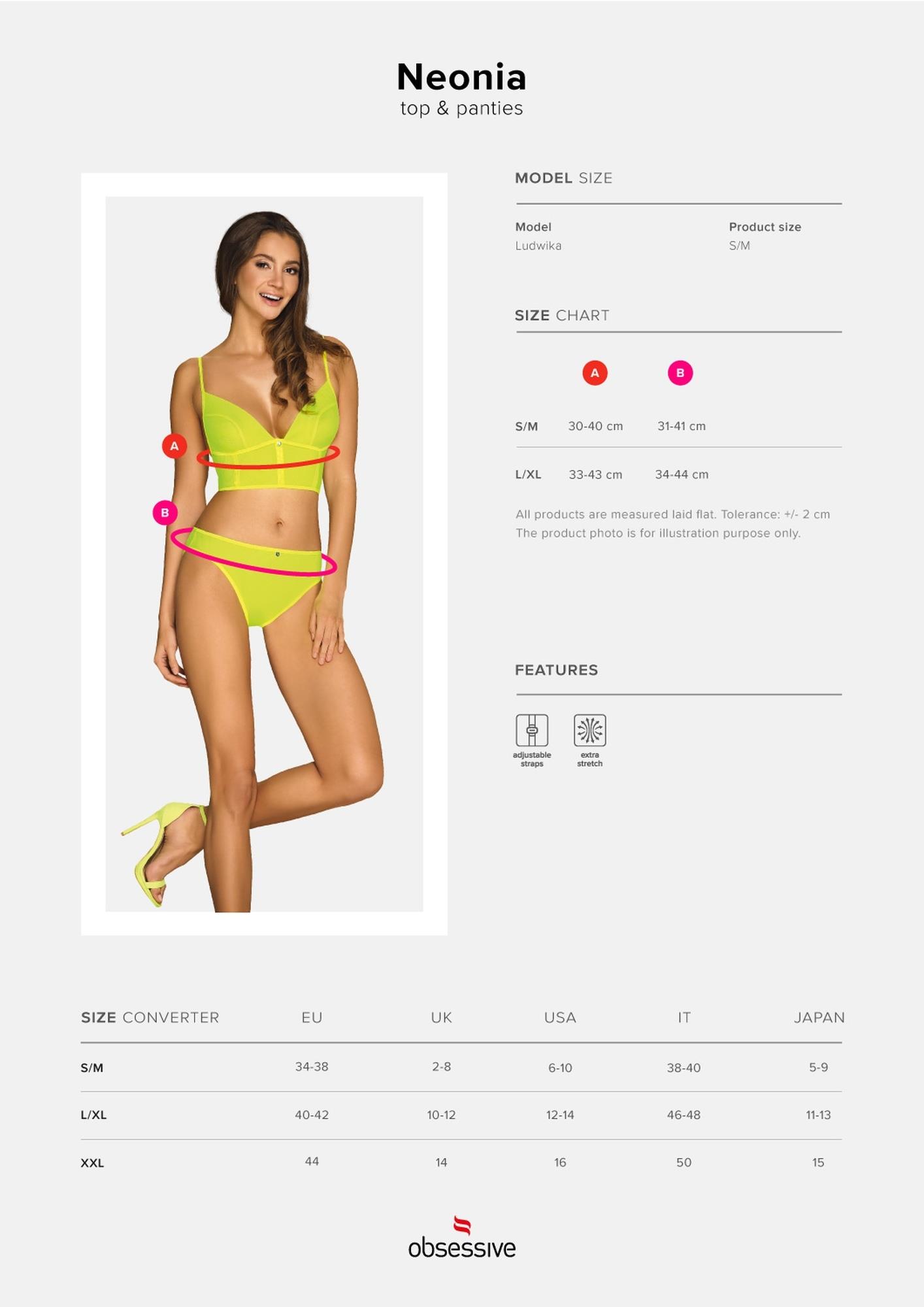 Neonia Top I Figi Żółty  S/M