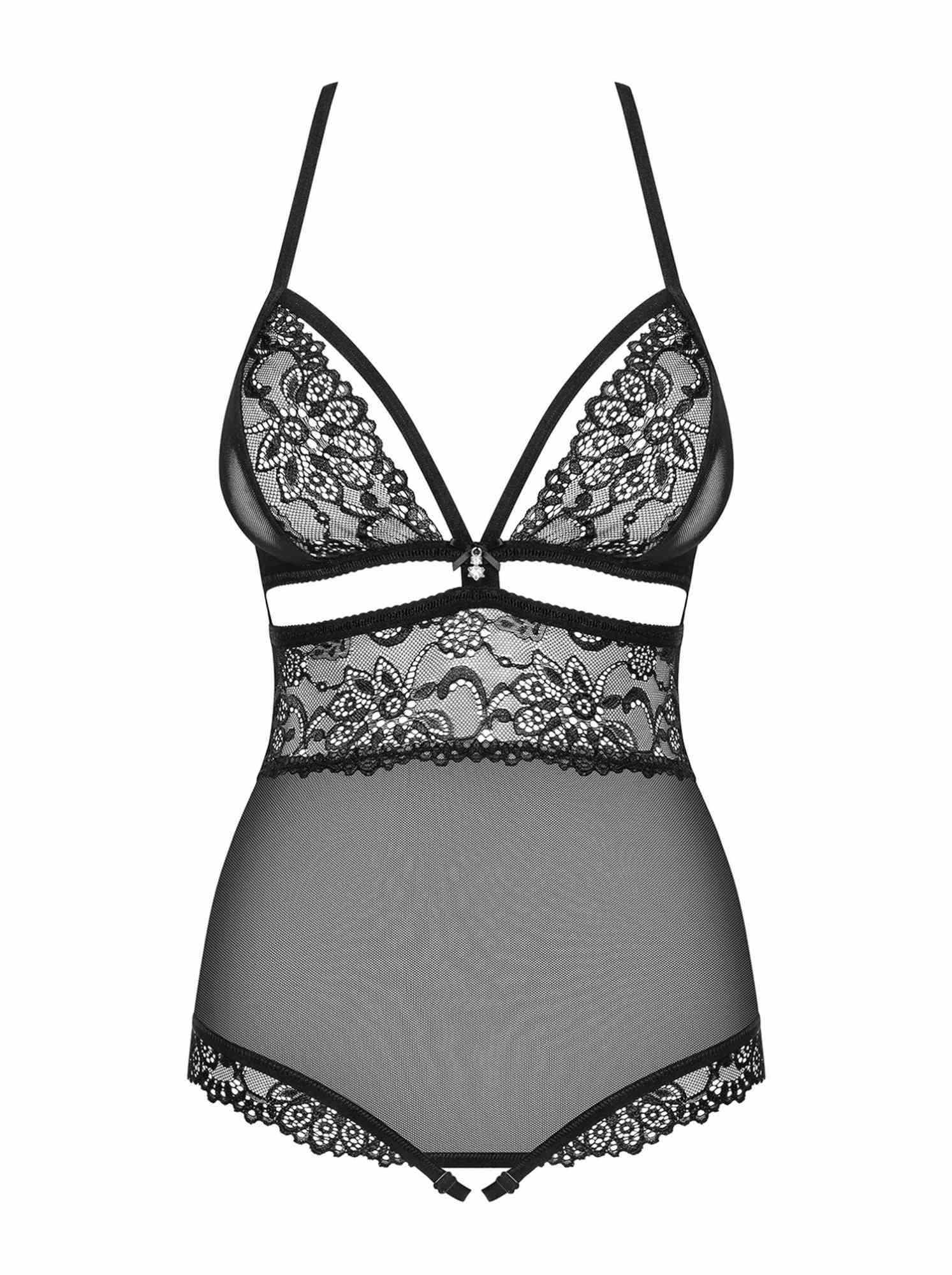 Bielizna-838-Ted-1 Body Otwarte Czarne  S/M