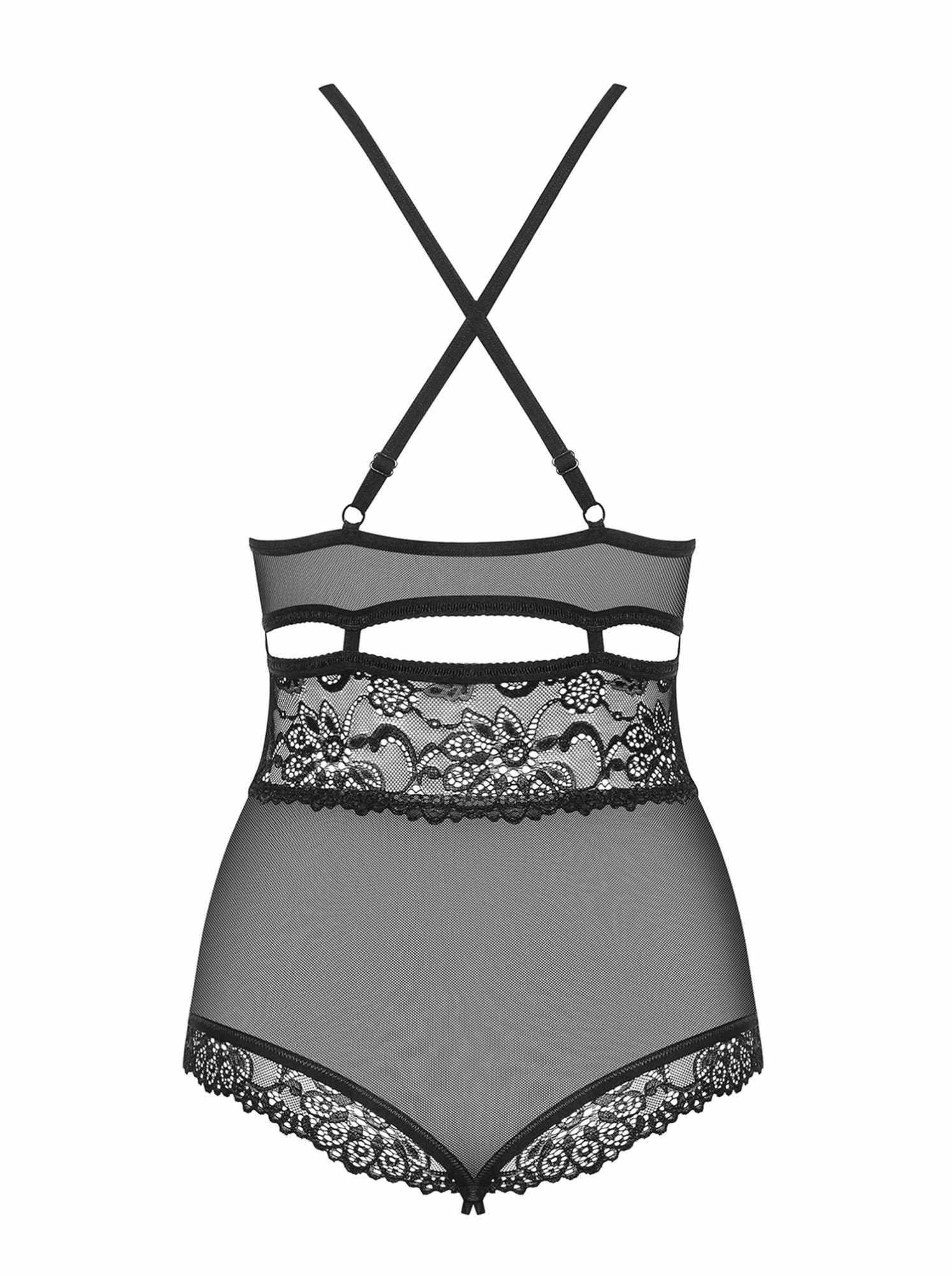 Bielizna-838-Ted-1 Body Otwarte Czarne  S/M