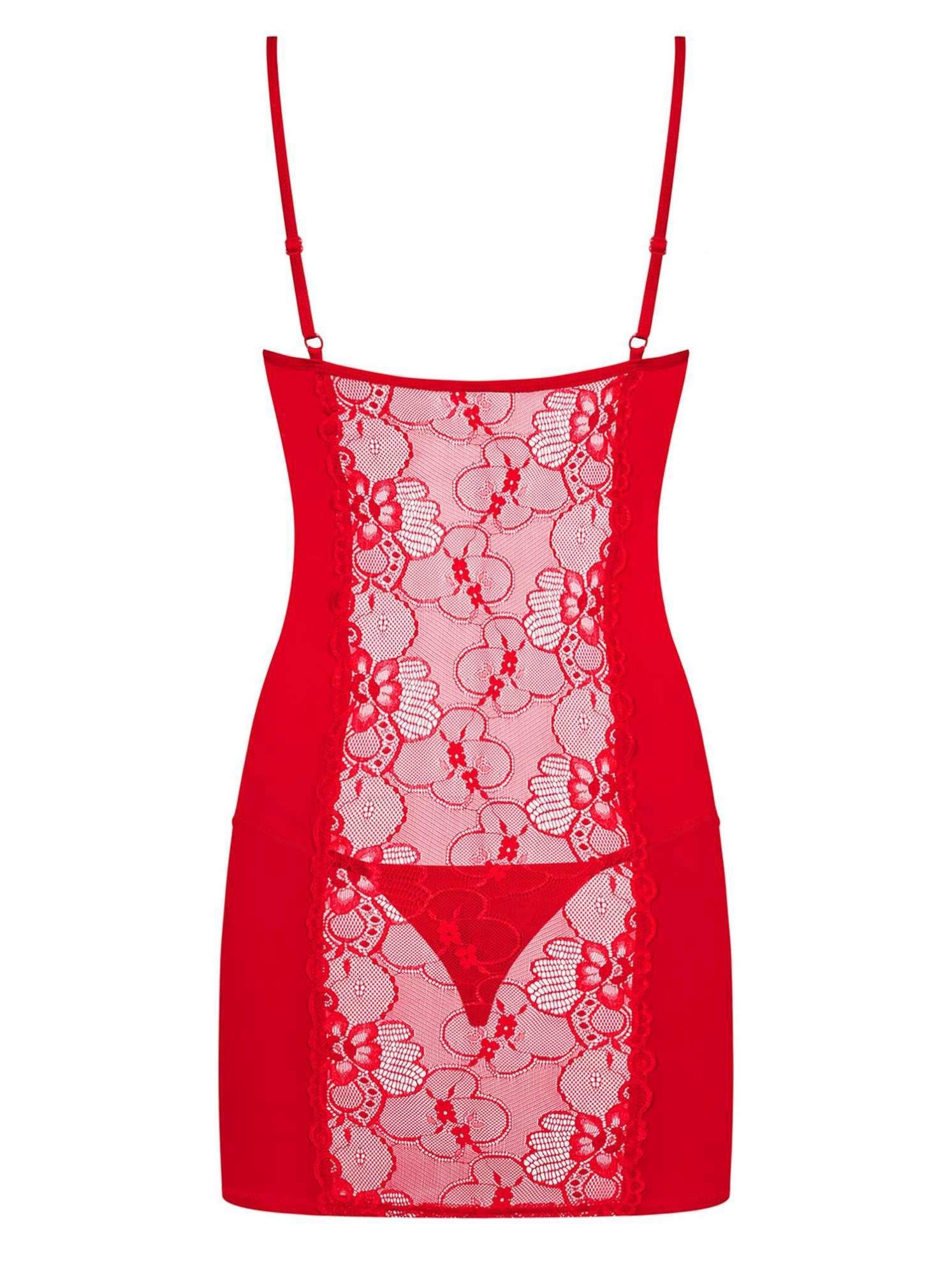 Bielizna- Heartina Koszulka I Stringi Czerwona Xxl