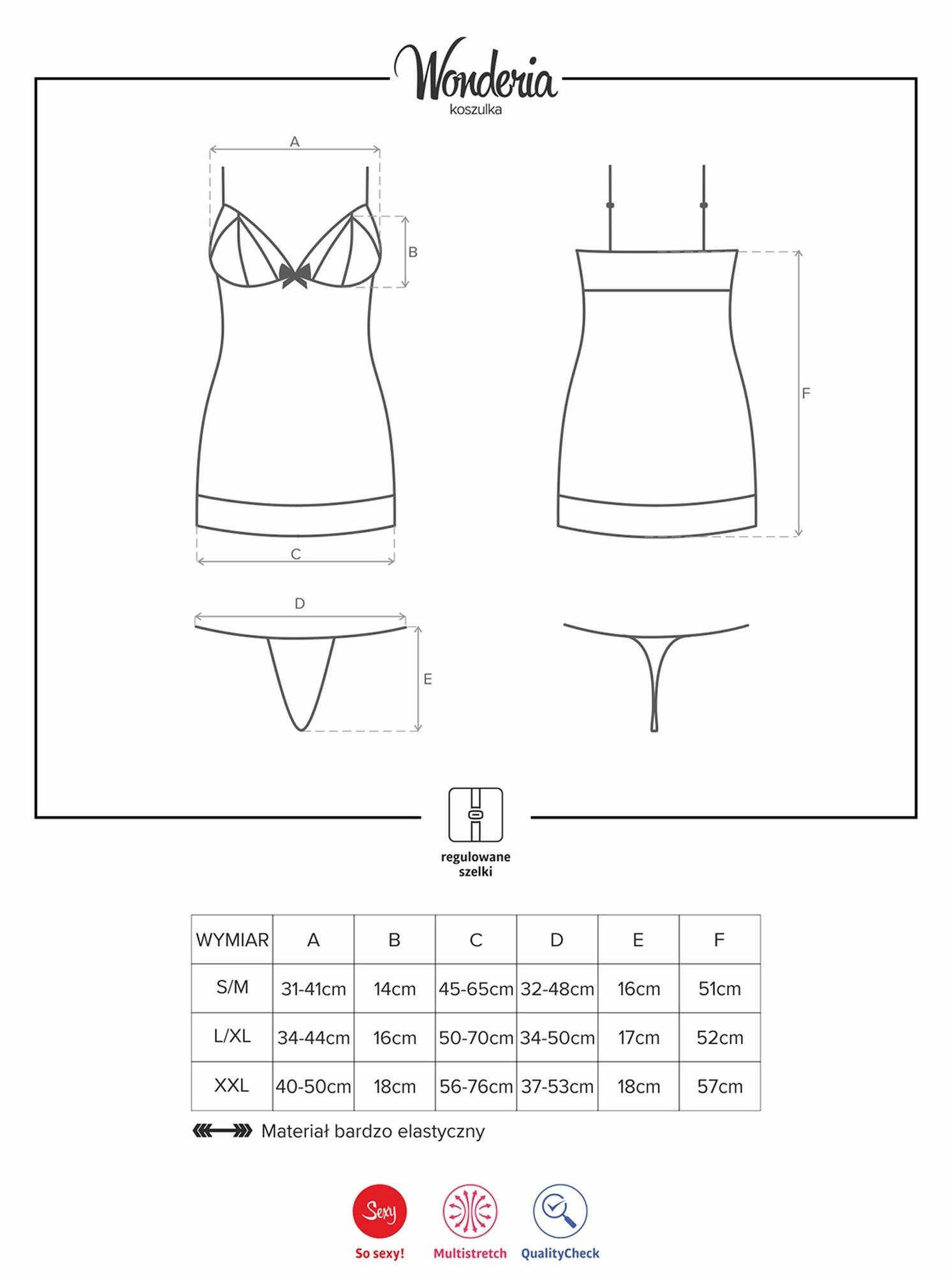 Bielizna-Wonderia Koszulka I Stringi L/Xl