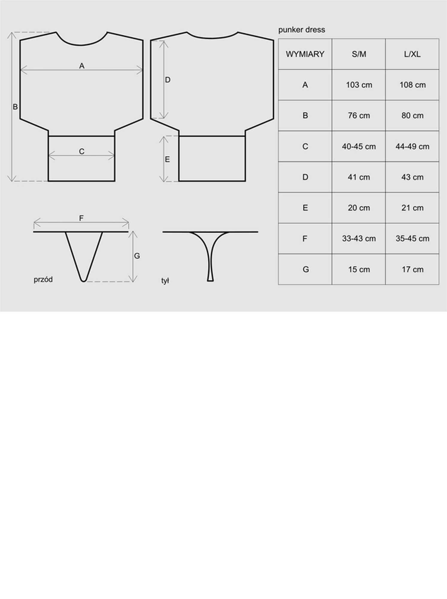 Bielizna-Punker Sukienka I Stringi L/Xl