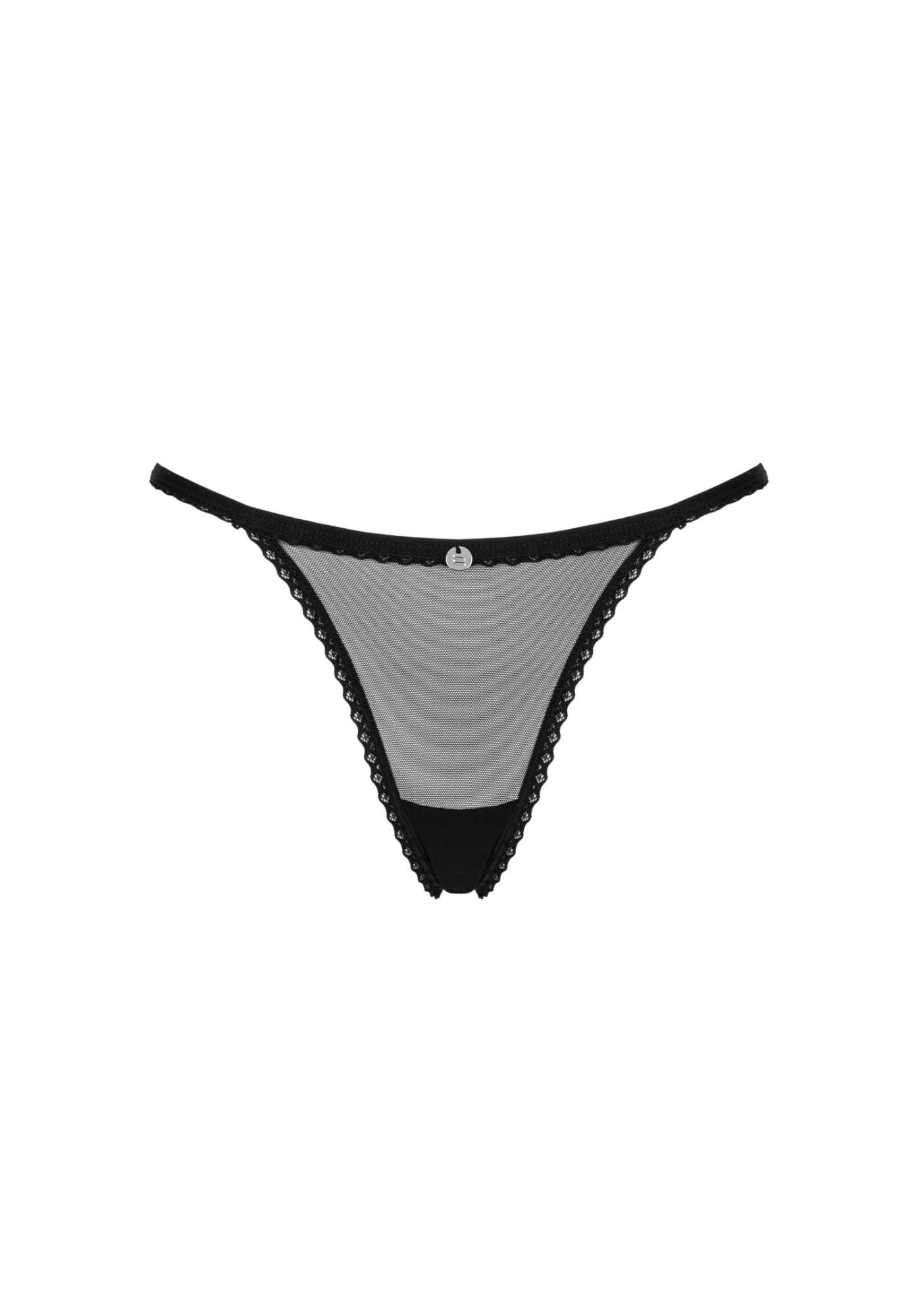 Celia Noir Thong   Xs/S