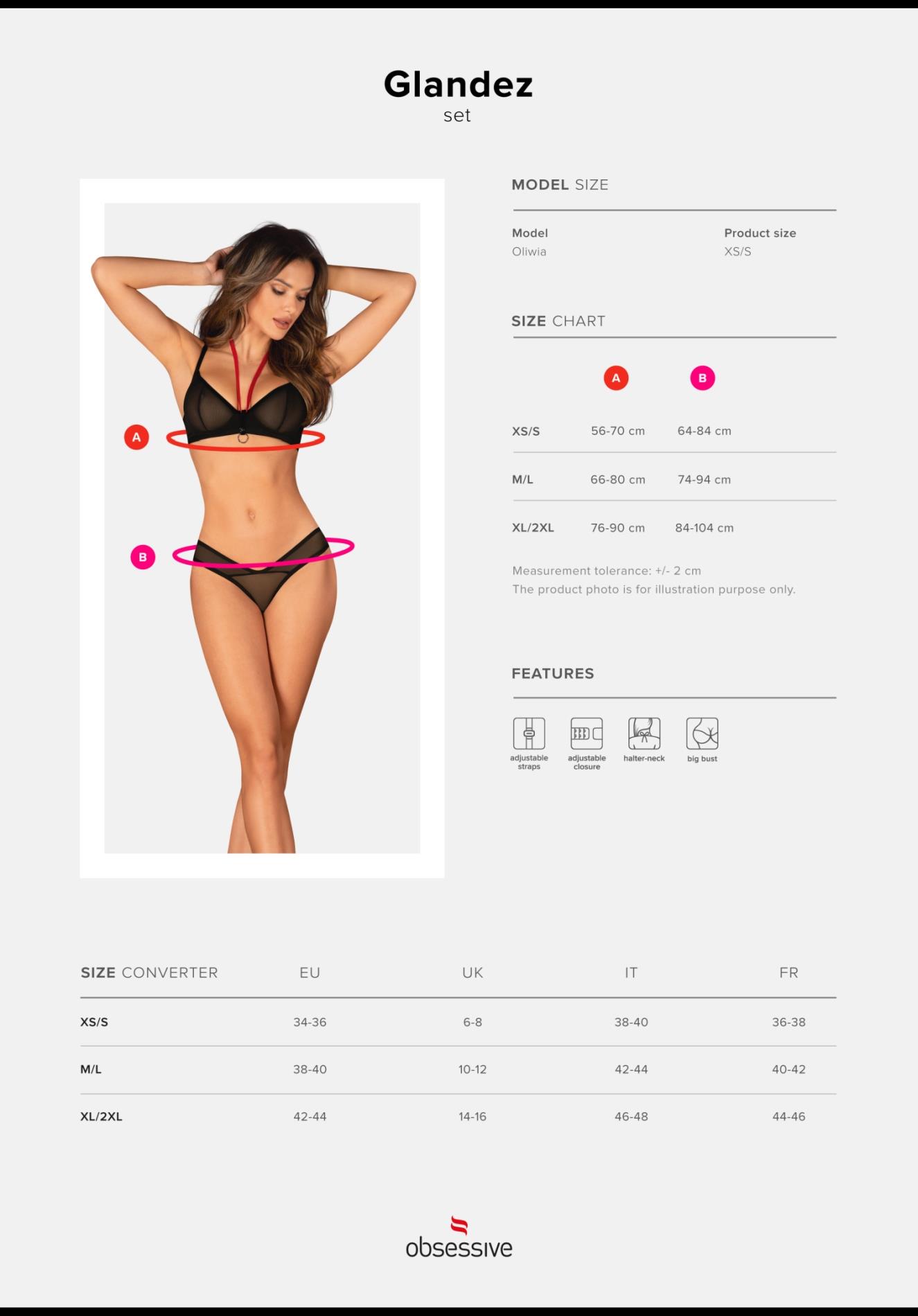 Glandez Komplet 2-Częściowy   Xs/S