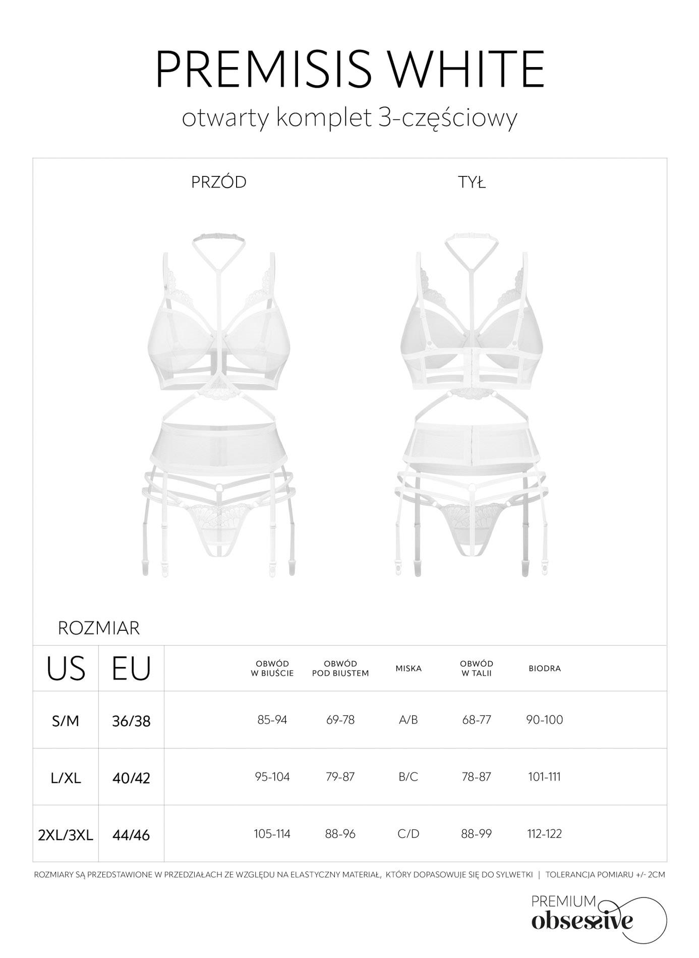 Premisis White Otwarty Komplet 3-Częściowy 2Xl/3Xl