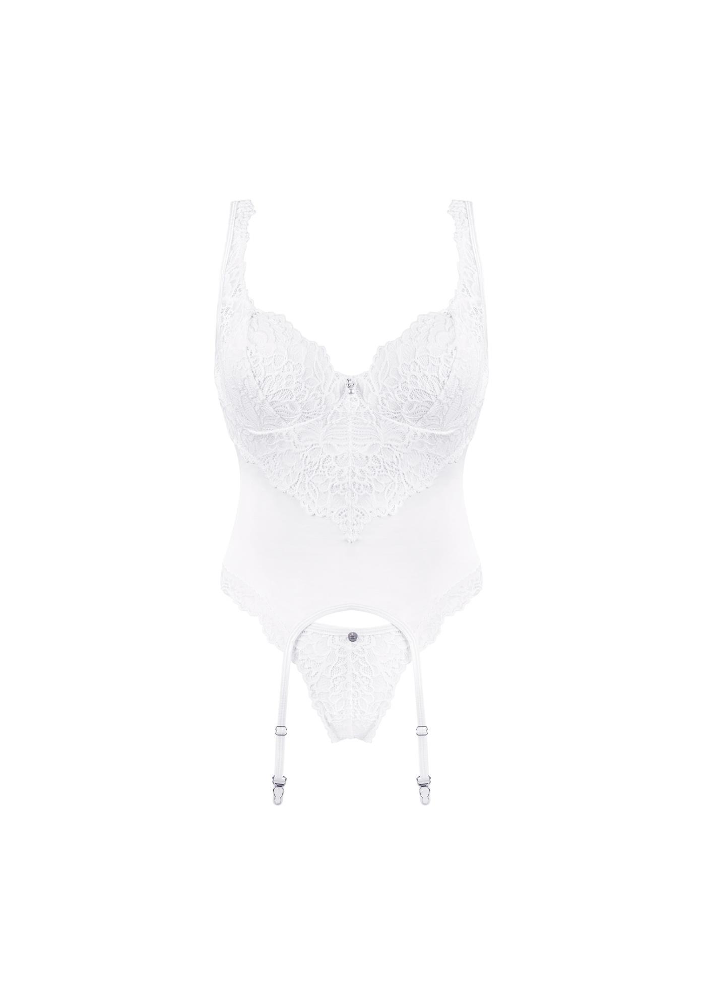 Bielizna-Amor Blanco Gorset I Stringi Biały L/Xl