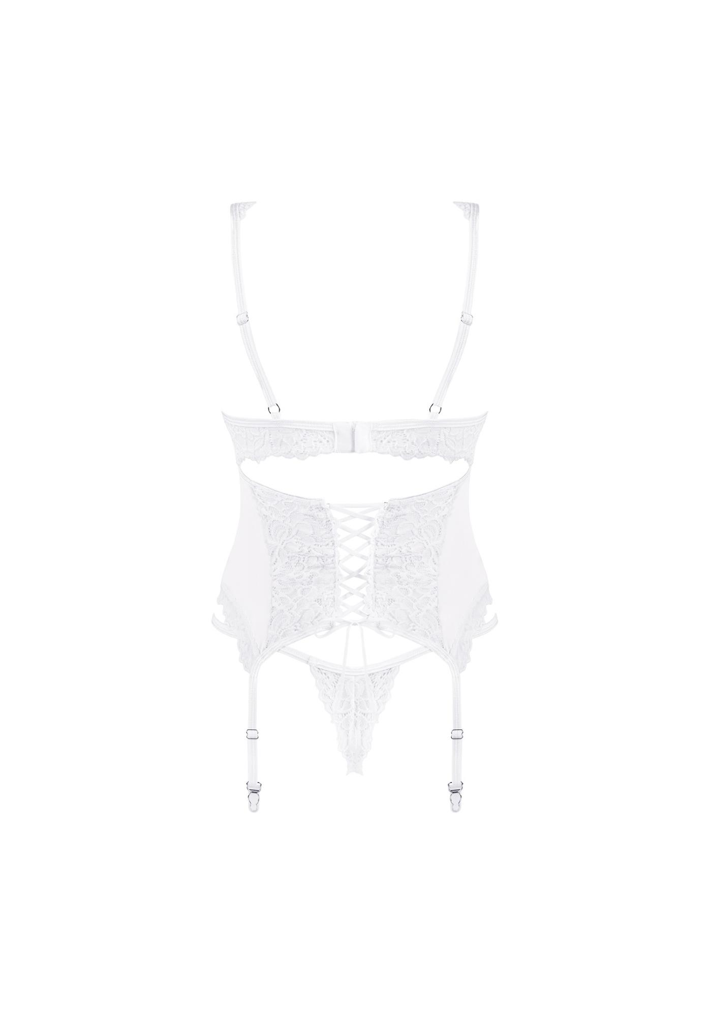 Bielizna-Amor Blanco Gorset I Stringi Biały L/Xl