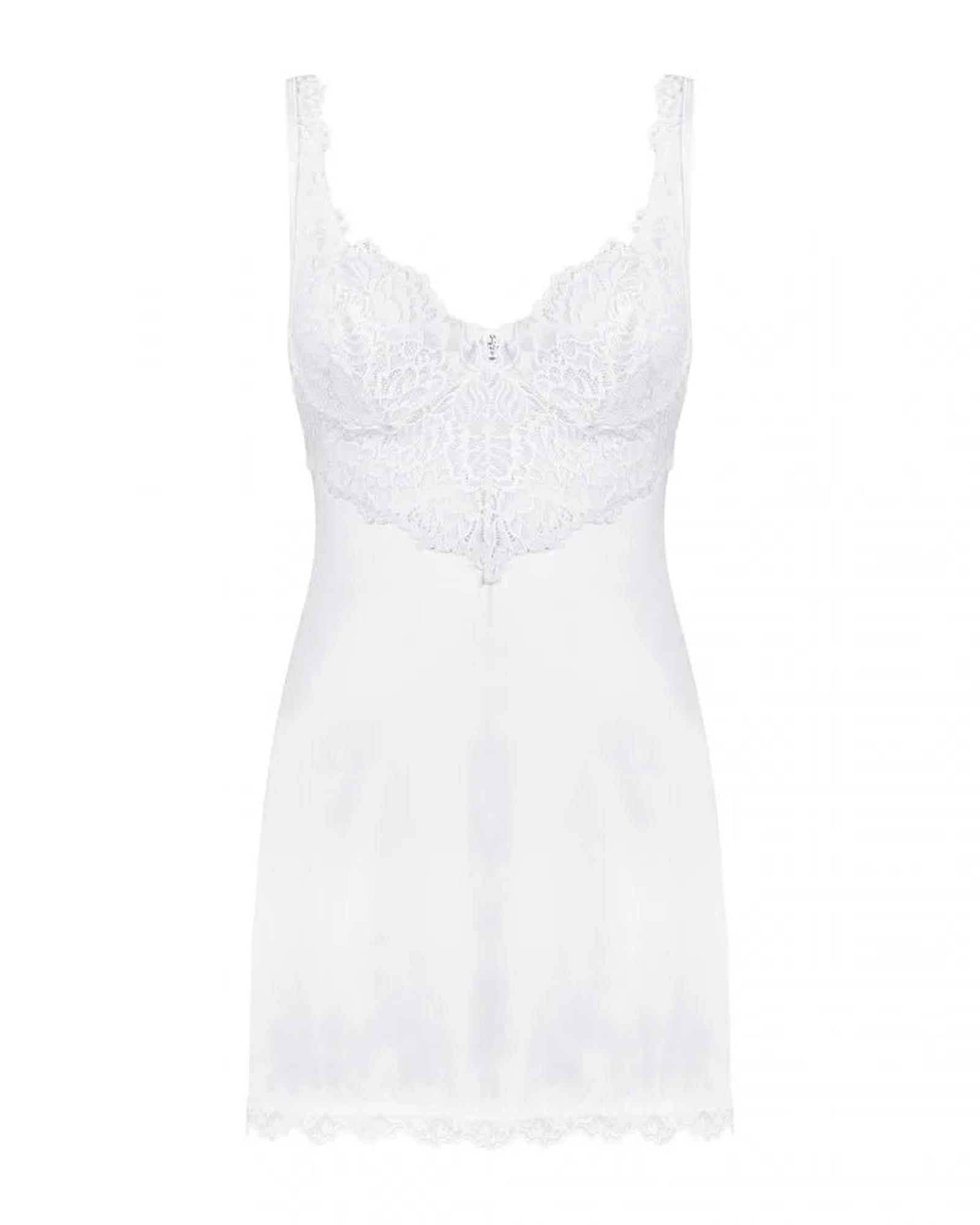 Bielizna-Amor Blanco Koszulka I Stringi Biały   S/M