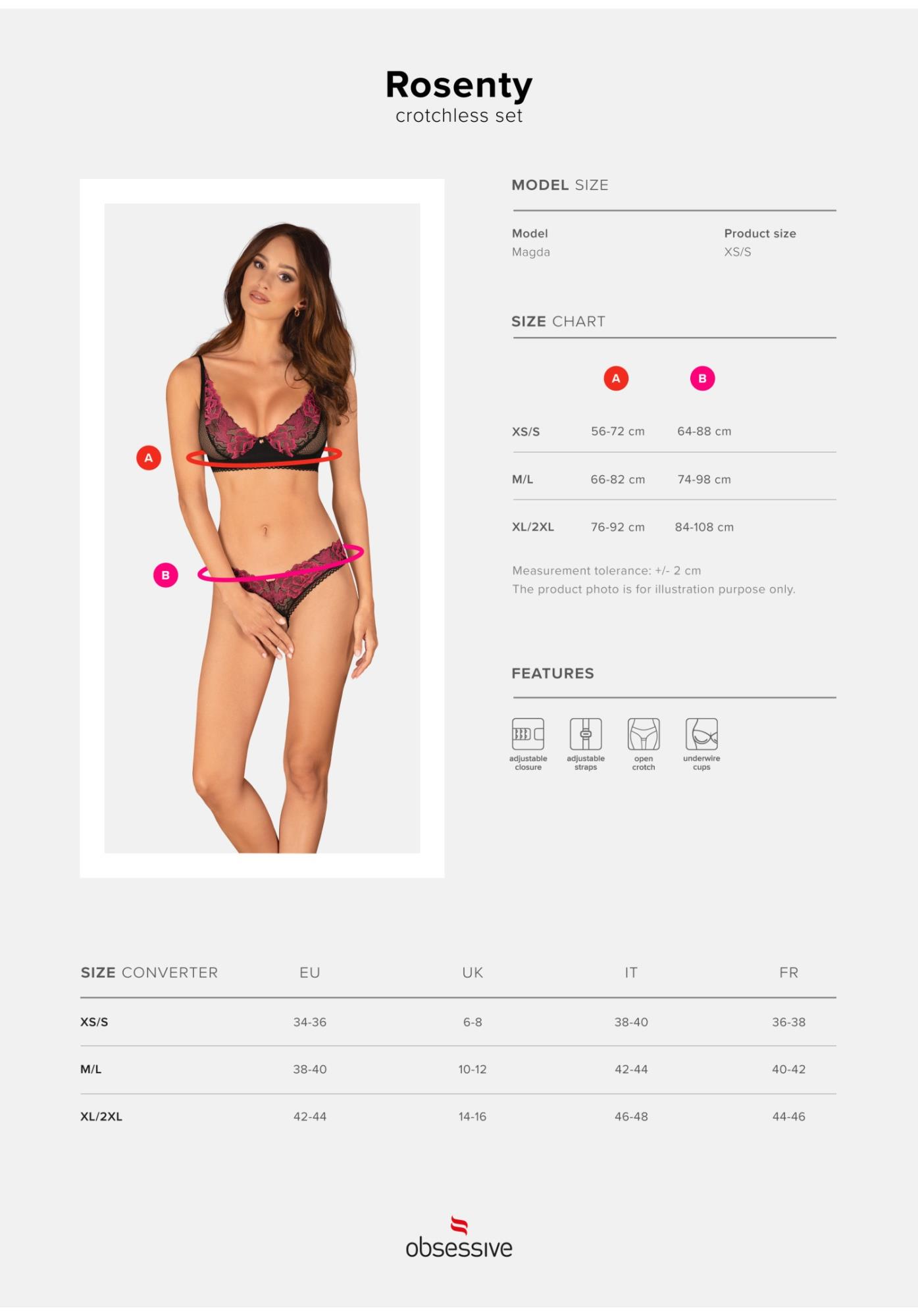 Rosenty Komplet 2-Częściowy Otwarty  M/L