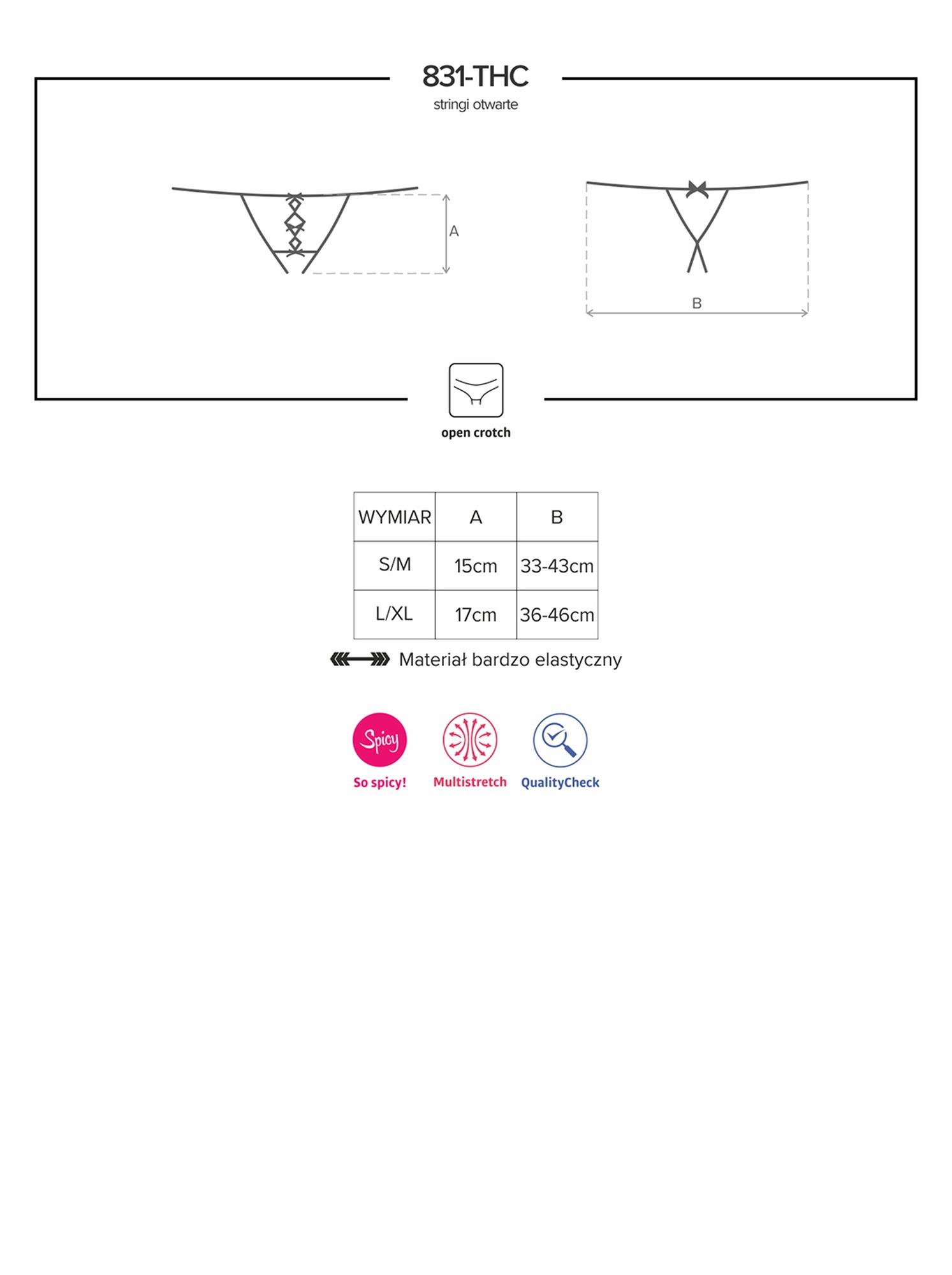Bielizna-831-Thc-1 Stringi Otwarte L/Xl