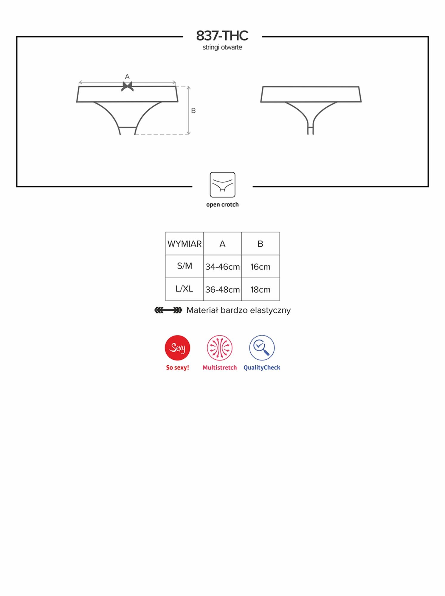 Bielizna-837-Thc-1 Stringi Otwarte L/Xl