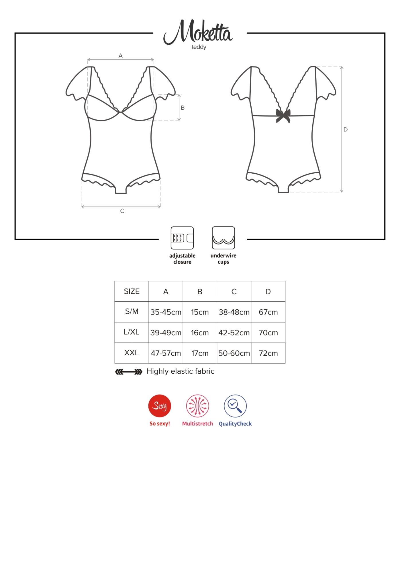 Bielizna-Moketta Body Fioletowe S/M