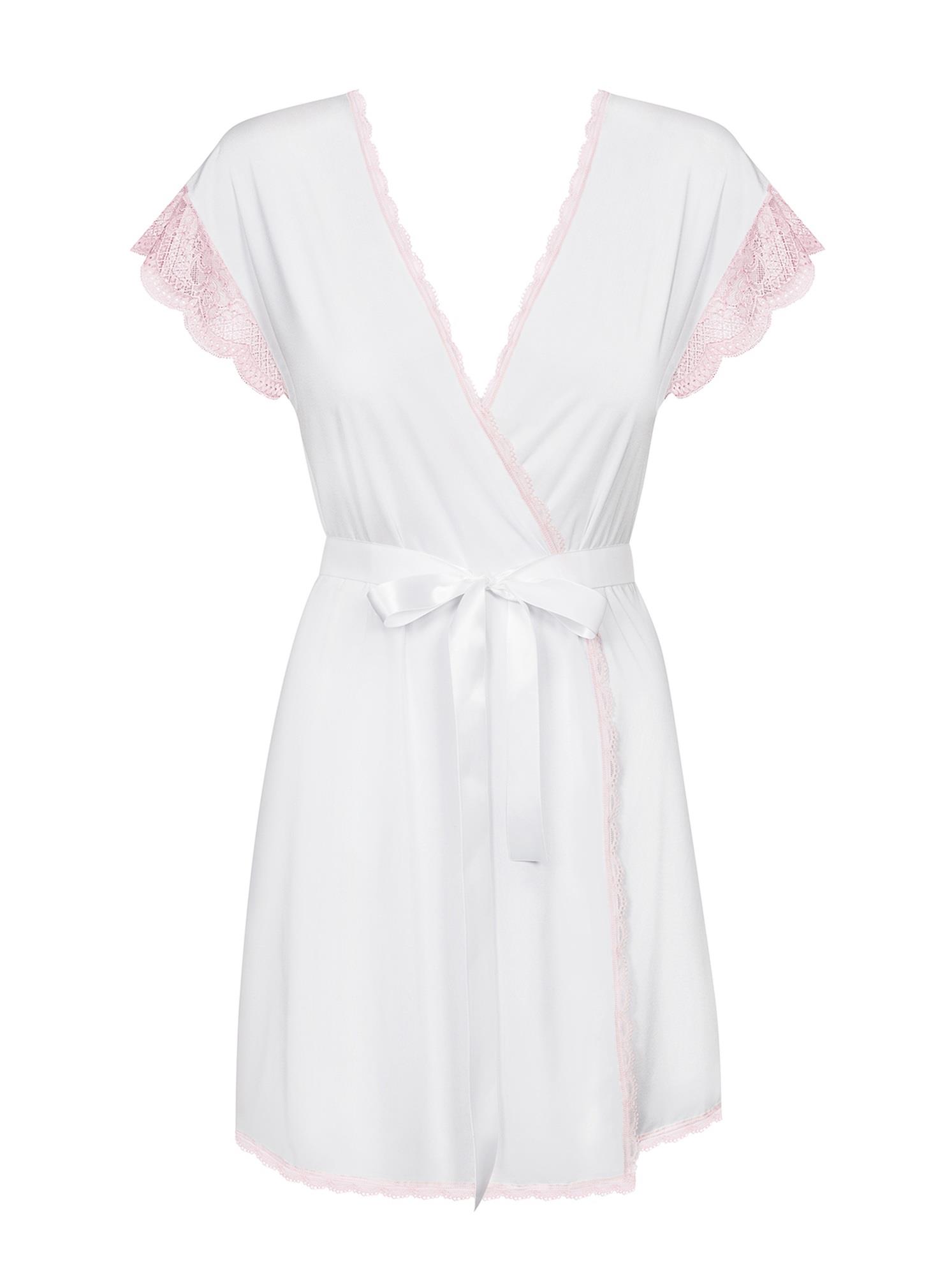 Bielizna-Girlly Peniuar Biały S/M