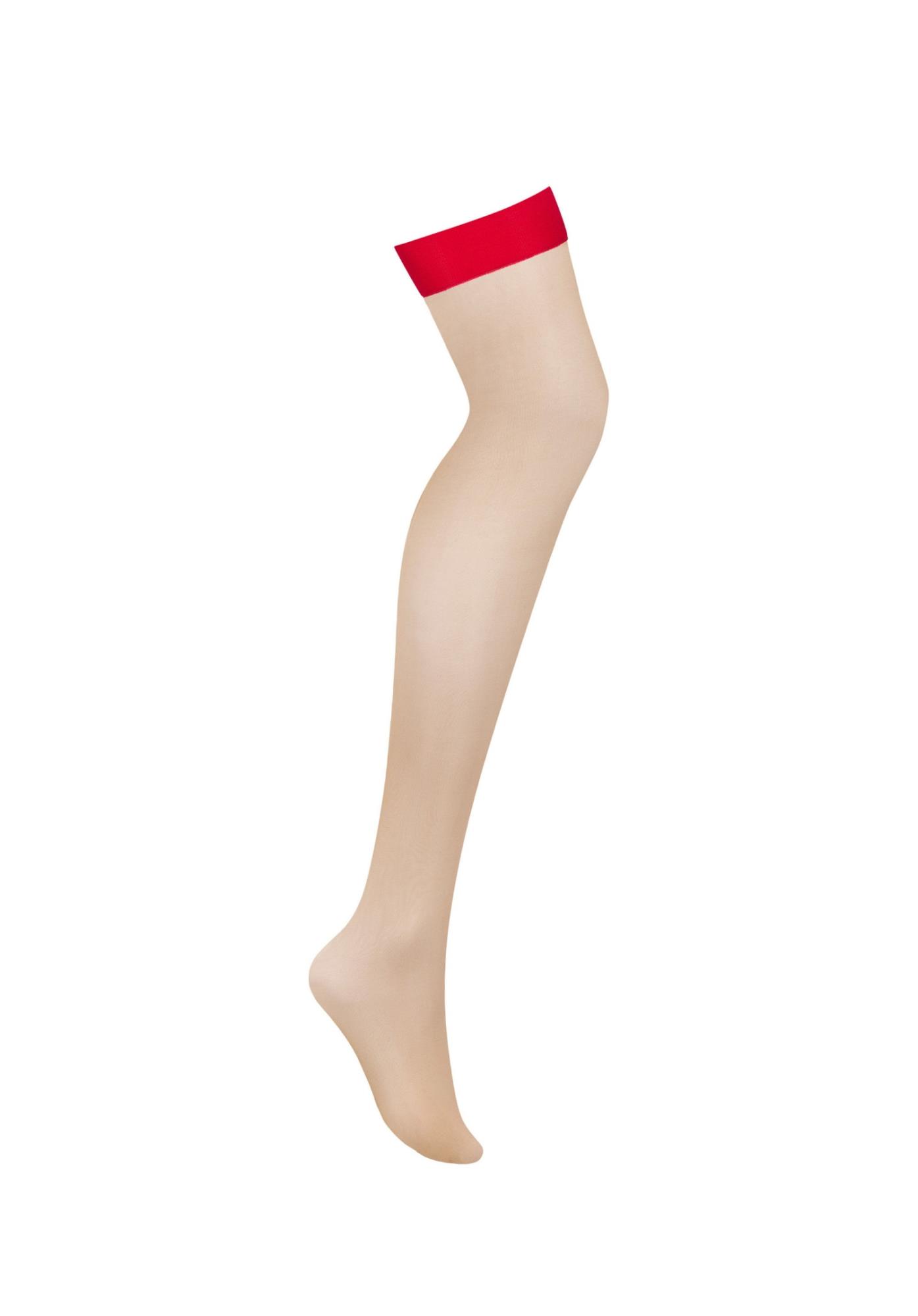 Bielizna-S814 Pończochy Czerwone L/Xl