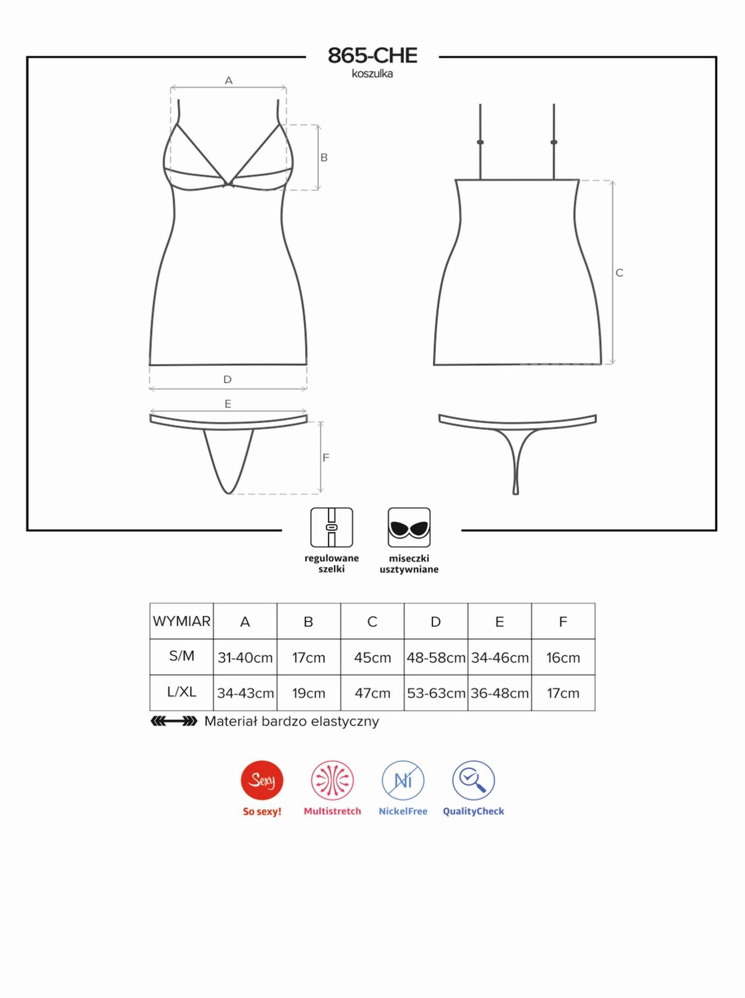 Bielizna-865-Che-1 Koszulka I Stringi  S/M