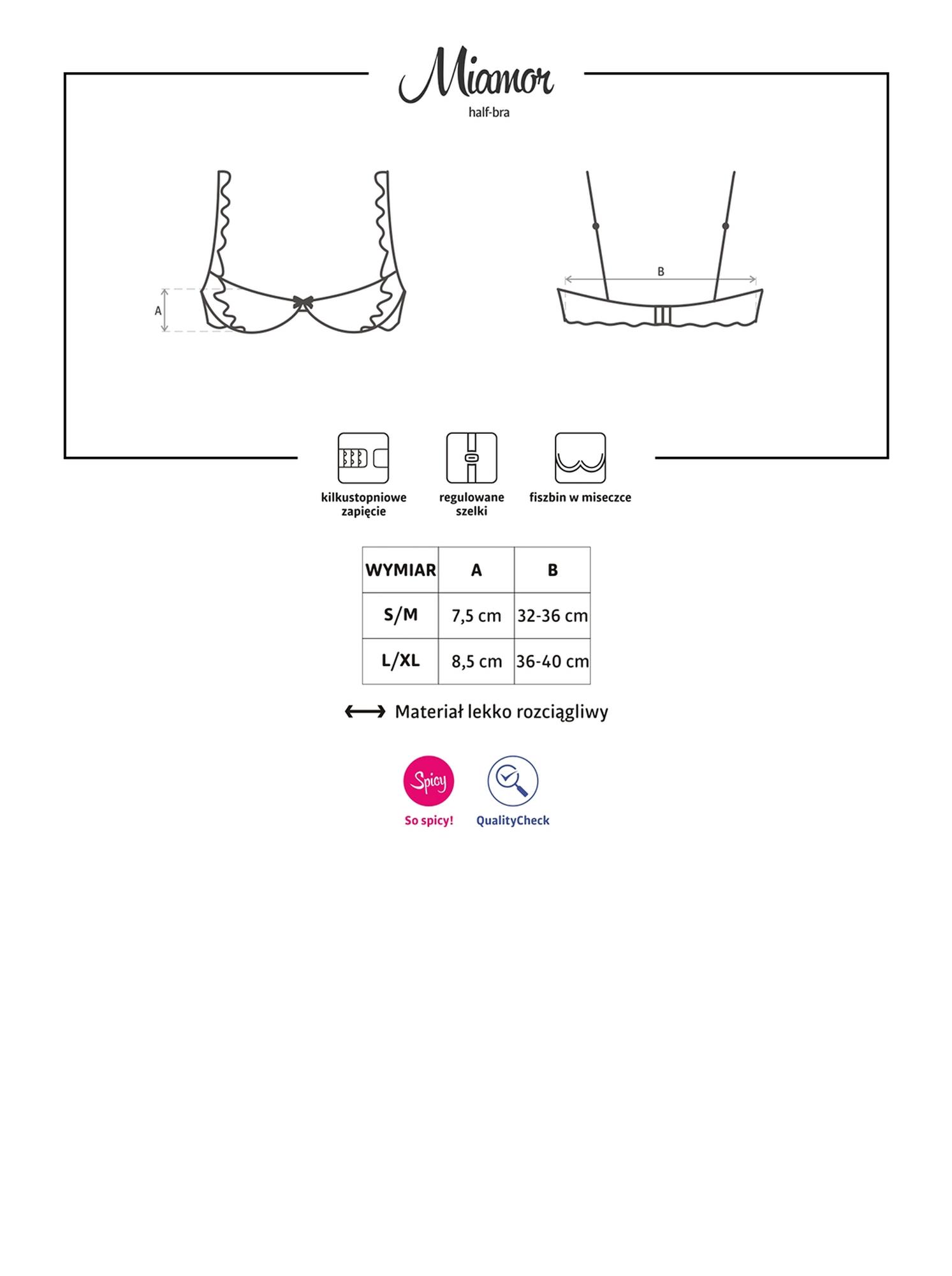 Bielizna-Miamor Półbiustonosz  S/M