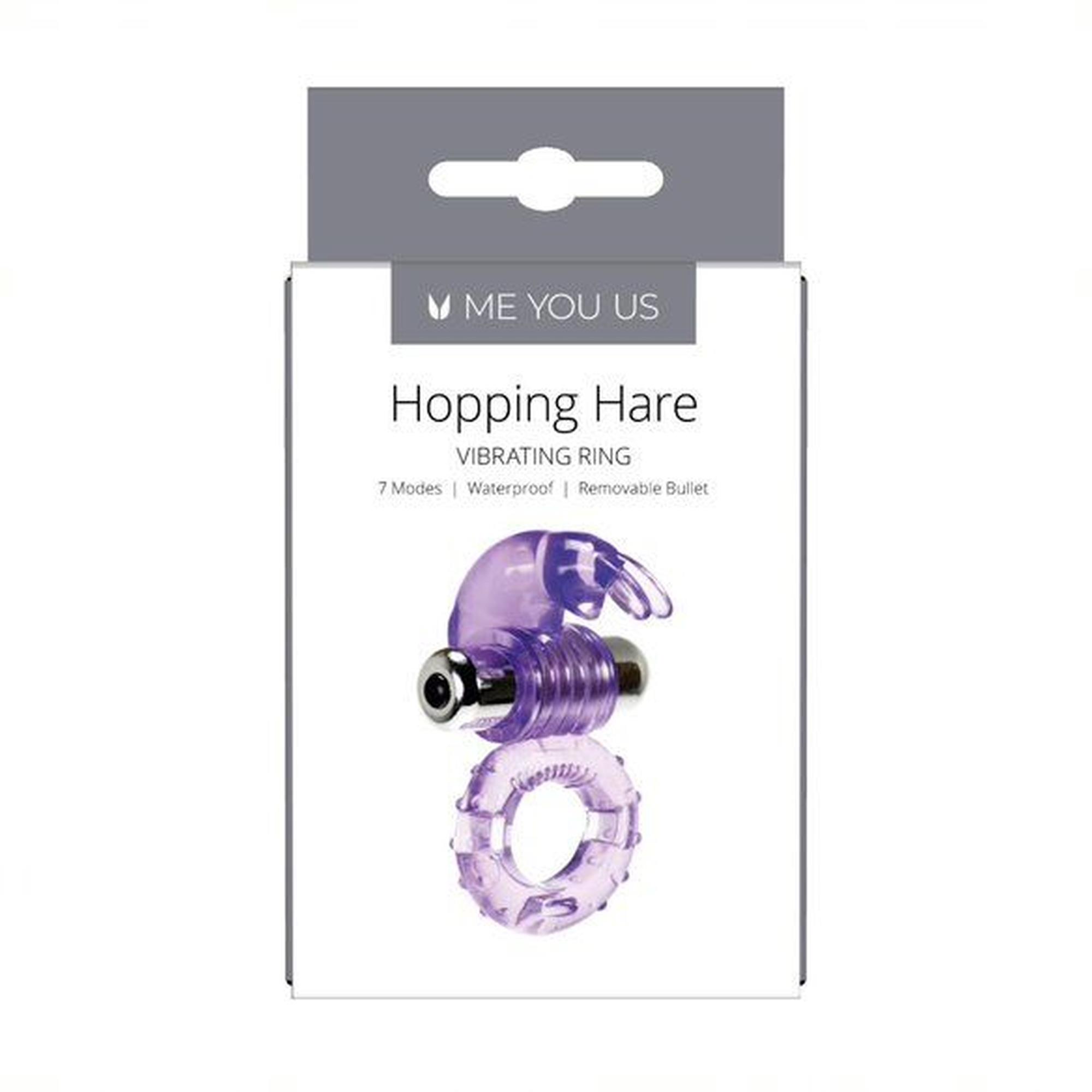 Vibračný krúžok Me You Us Hopping Hare Cock Ring Purple