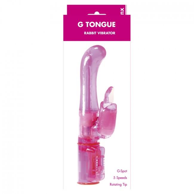 Wibrator- G Tongue Rabbit Vibrator Pink Os