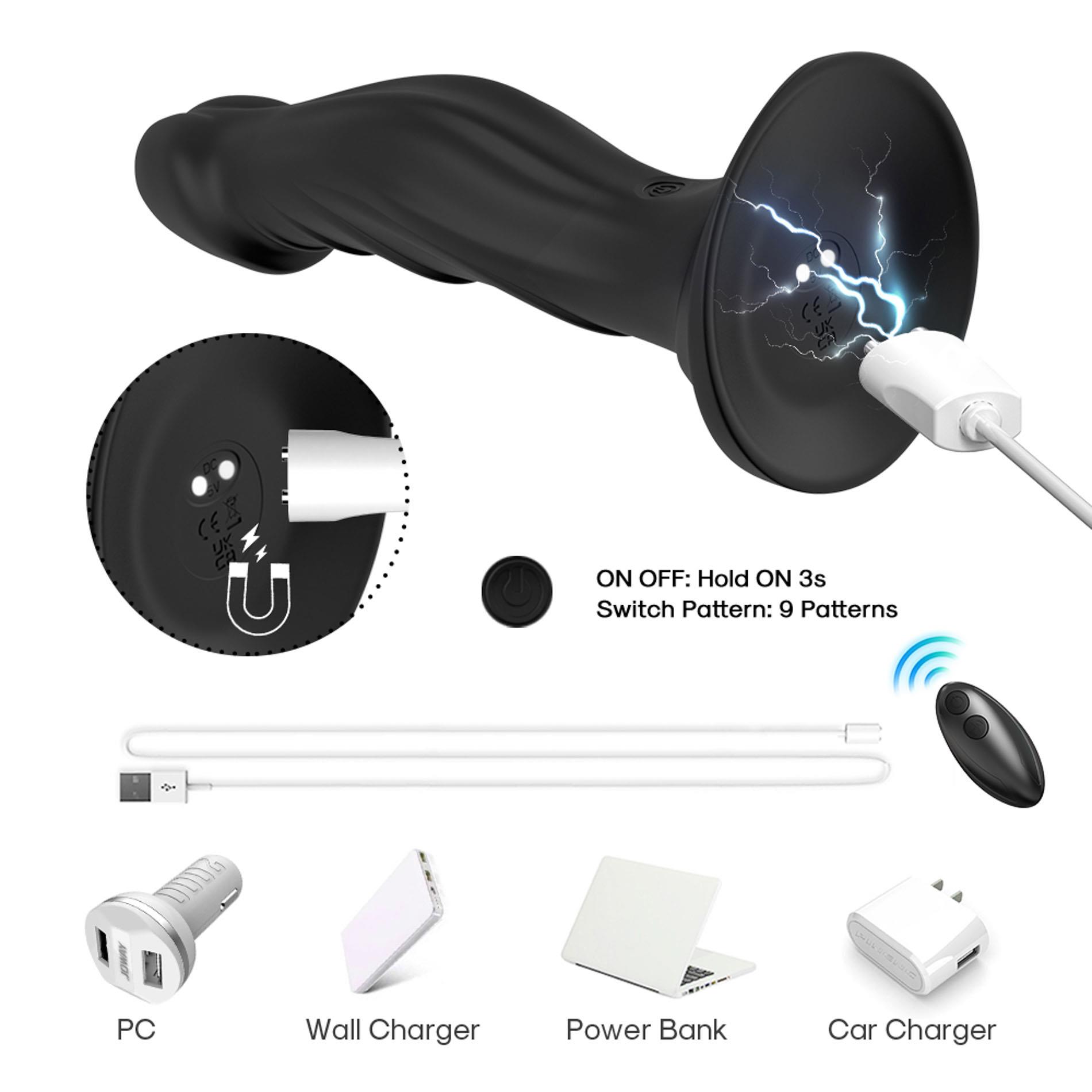 Optimus Black, 9 Vibration Functions, Remote Control