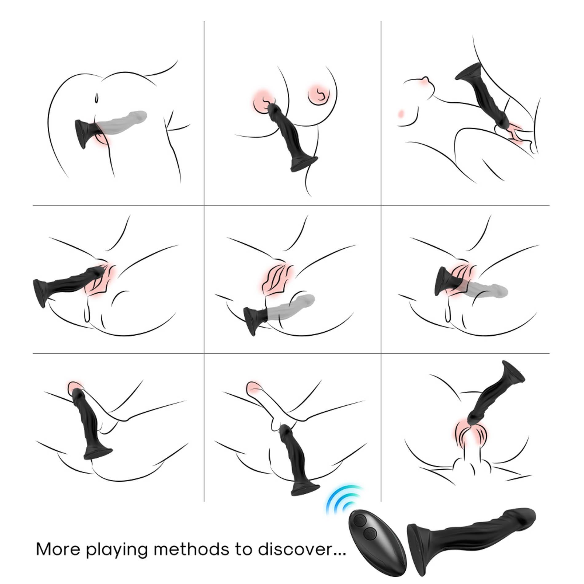 Optimus Black, 9 Vibration Functions, Remote Control