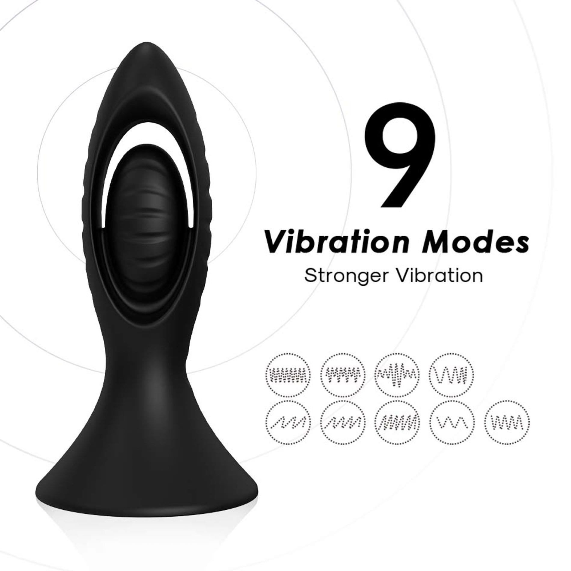 Watchman Black, 9 Vibration Functions, Remote Control