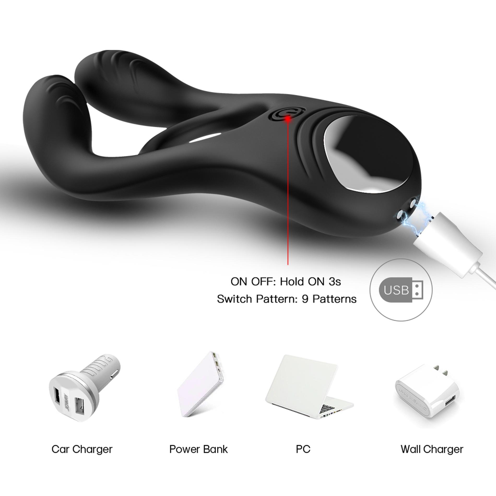 Veyron With Remote Black, 9 Vibration Functions