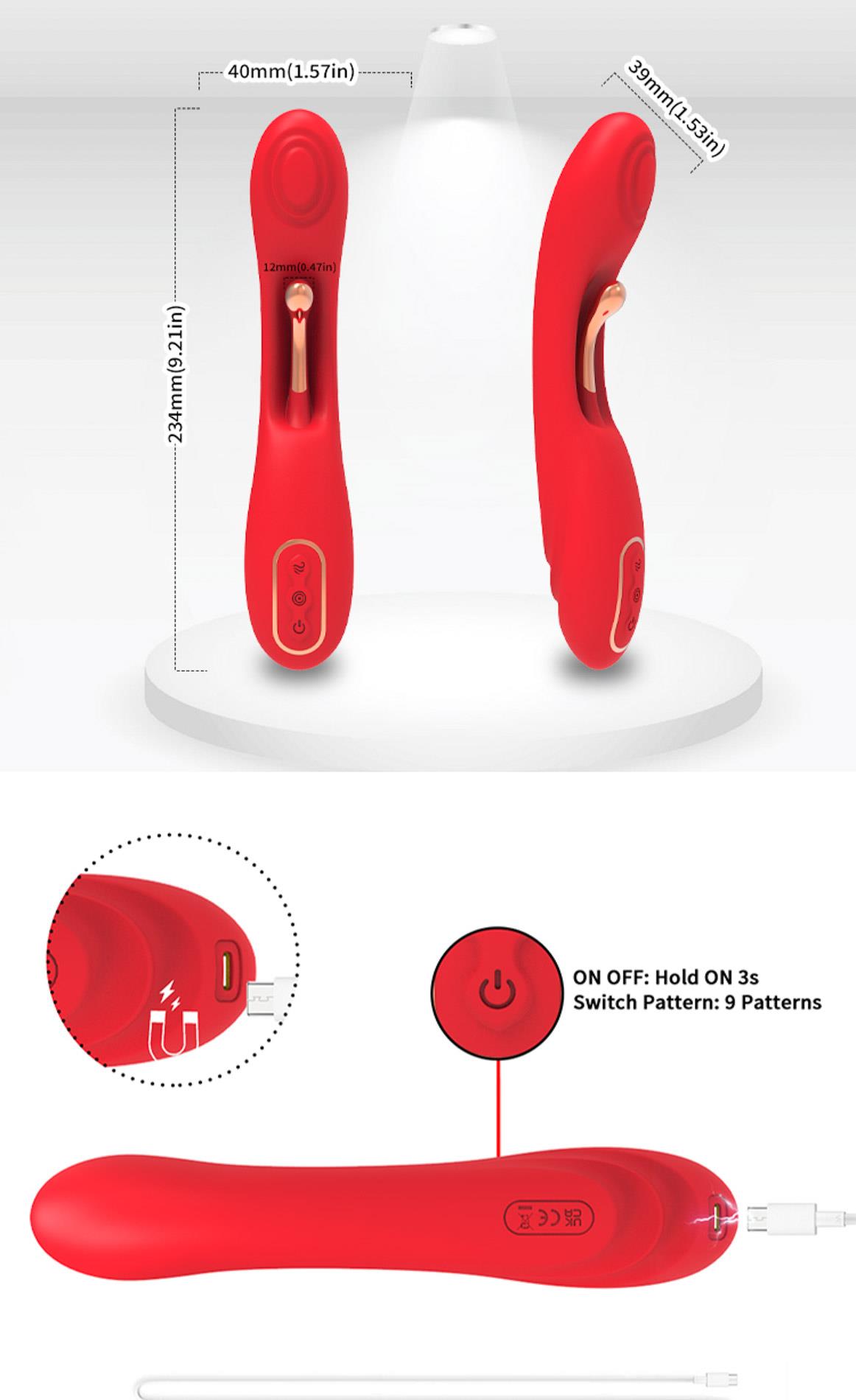 Fishhook Red Dual-Point Vibration